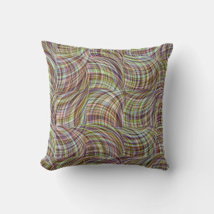 Abstract Colorful Lines Seamless Pattern Cushion