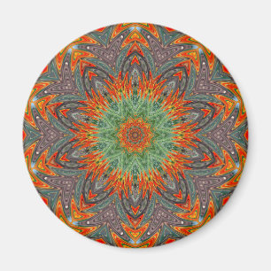 abstract colorful mandala magnet