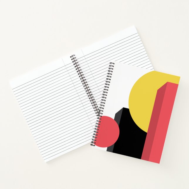 Abstract, colorful, modern, simple, vibrant design notebook (Inside)