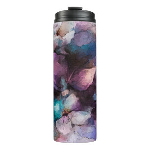 Abstract colorful oil, acrylic painting of spring thermal tumbler