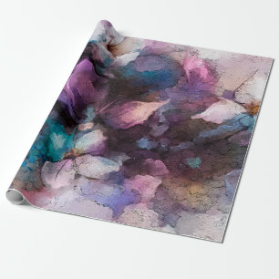 Abstract colorful oil, acrylic painting of spring wrapping paper
