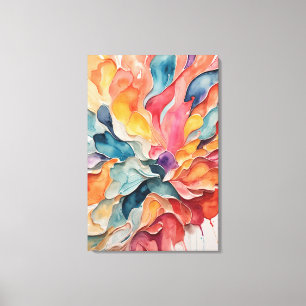 Abstract Colorful Oil Paintings Canvas Print