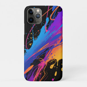 Abstract Colorful Paint Splatter Background iPhone 11 Pro Case