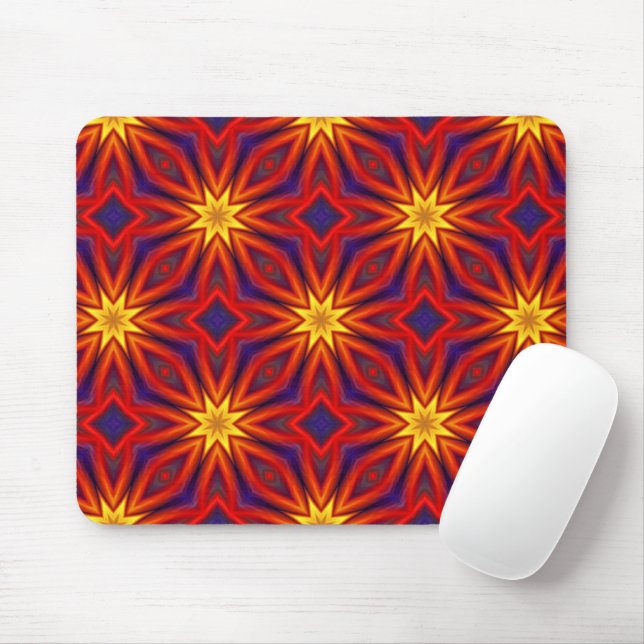 Abstract Colorful Pattern Mouse Mat (With Mouse)