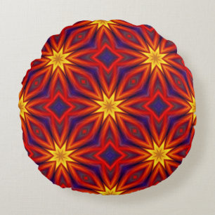 Abstract Colorful Pattern Round Cushion