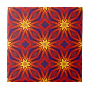 Abstract Colorful Pattern Tile