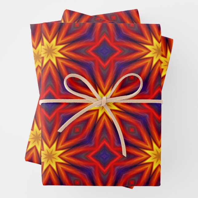Abstract Colorful Pattern Wrapping Paper Sheet (In situ)