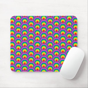 Abstract colorful shapes mouse mat