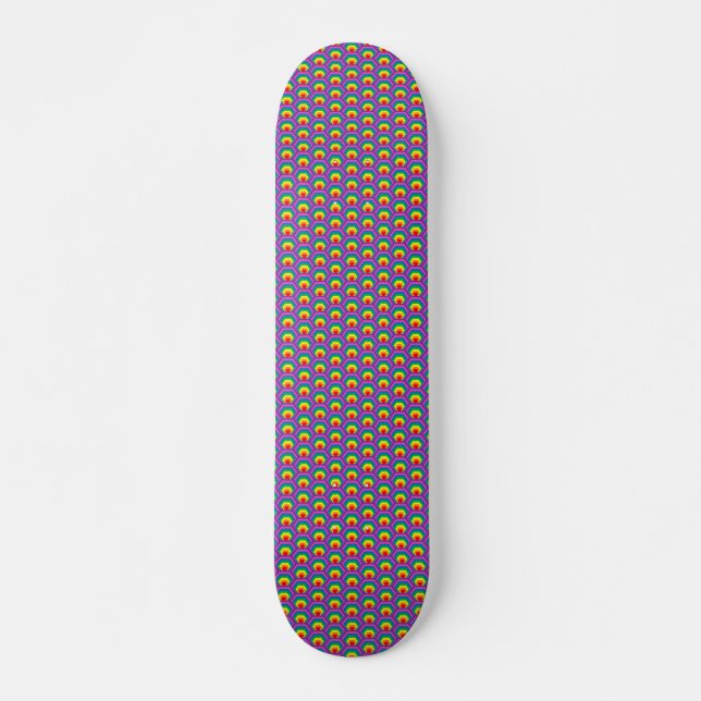 Abstract colorful shapes skateboard (Front)