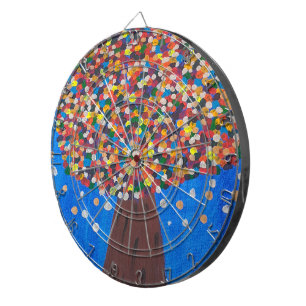 Abstract Colorful Tree Dartboard