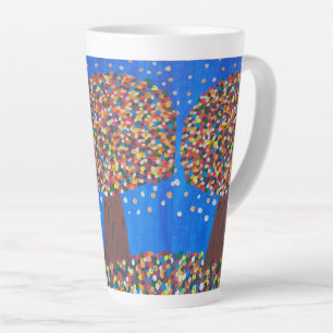 Abstract Colorful Tree  Latte Mug