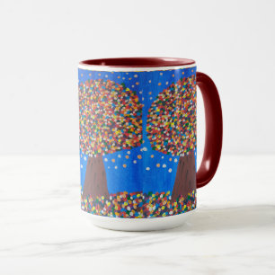 Abstract Colorful Tree Mug