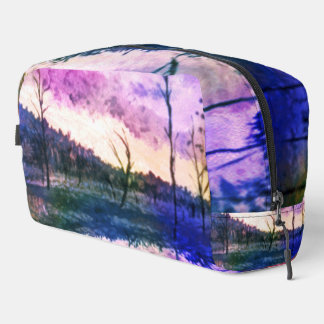 Abstract colorful trees cosmetic bag