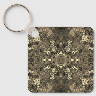 Abstract Colorful Twirlers / Mirror / Sepia /  Key Ring