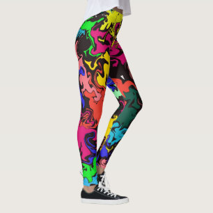 Abstract Colorful Twirls /  Leggings