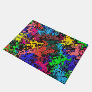 Abstract Colorful Twirly /  Doormat