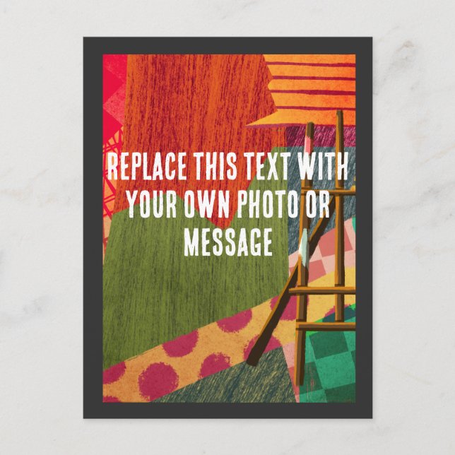 Abstract Coloring Art Holiday Postcard (Front)