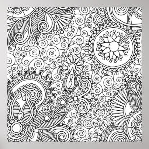 Abstract coloring Poster
