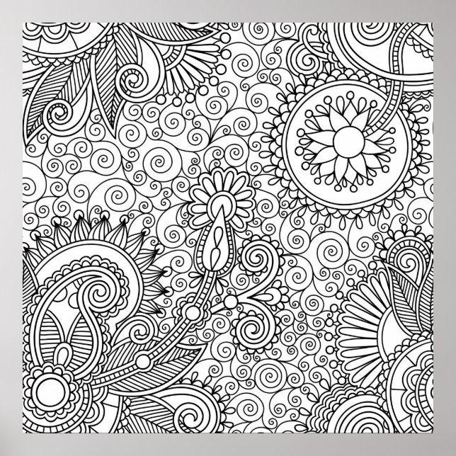 Abstract coloring Poster (Front)