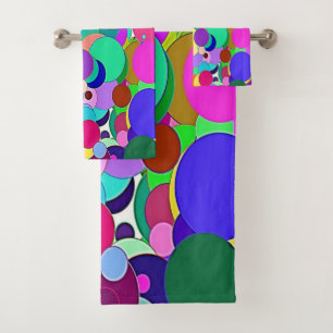 Abstract Colors Bathroom Towel Sets