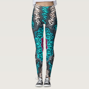Abstract Colors Pattern Leggings