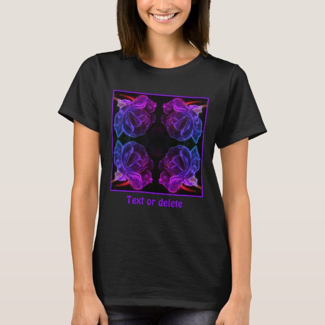 Abstract Colors Rose Fantasy Flower T-Shirt (Front)