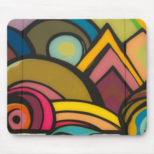 Abstract  Colour Art Mouse Mat (Front)