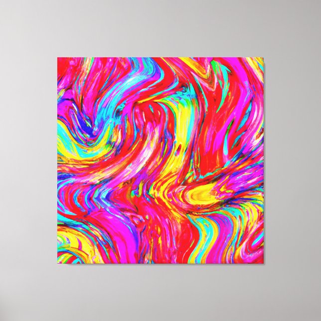 Abstract Colour Blast Pattern Canvas Print (Front)
