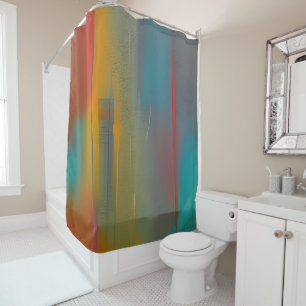 Abstract colour blend shower curtain