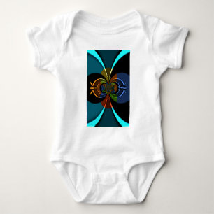 Abstract Colour Burst Art Print Baby Bodysuit