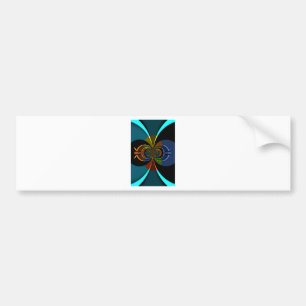 Abstract Colour Burst Art Print Bumper Sticker
