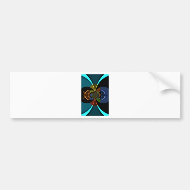 Abstract Colour Burst Art Print Bumper Sticker (Front)