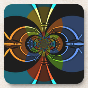 Abstract Colour Burst Art Print Coaster