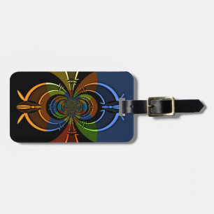 Abstract Colour Burst Art Print Luggage Tag