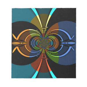Abstract Colour Burst Art Print Notepad