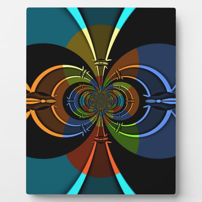 Abstract Colour Burst Art Print Plaque (Front)