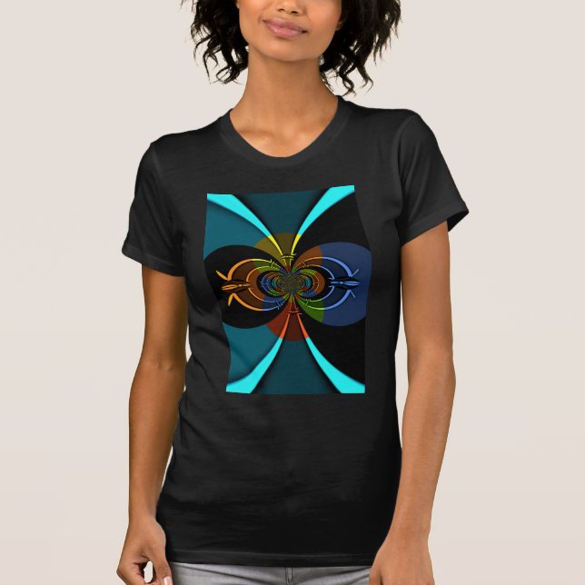 Abstract Colour Burst Art Print T-Shirt (Front)