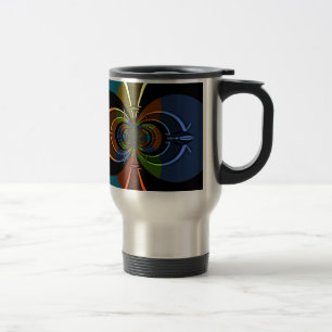 Abstract Colour Burst Art Print Travel Mug