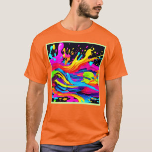 Abstract Colour Burst Art T-Shirt