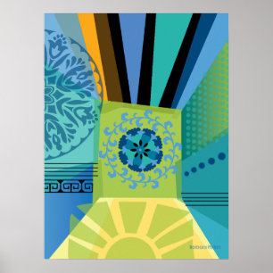 Abstract Colour Collage Poster