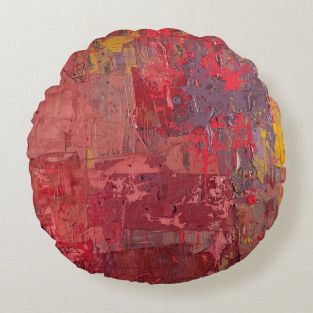 Abstract Colour Combination Throw Pillow (Front)