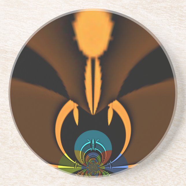 Abstract Colour Contrast Art Print Coaster (Front)