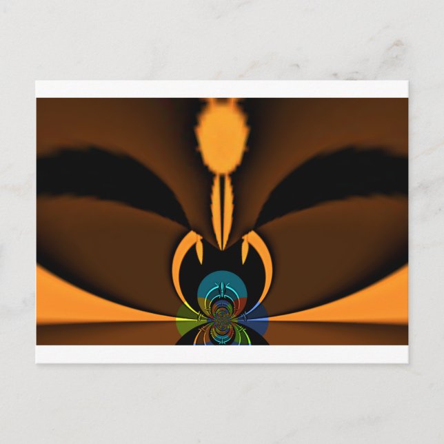 Abstract Colour Contrast Art Print Postcard (Front)