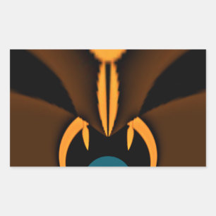 Abstract Colour Contrast Art Print Rectangular Sticker