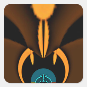 Abstract Colour Contrast Art Print Square Sticker