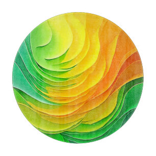 Abstract Colour Energy Flow Design Cutting Board