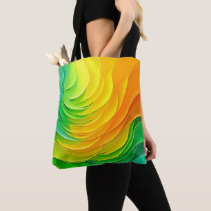 Abstract Colour Energy Flow Design Tote Bag