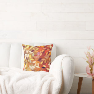 Abstract Colour Fall Leaf Cushion