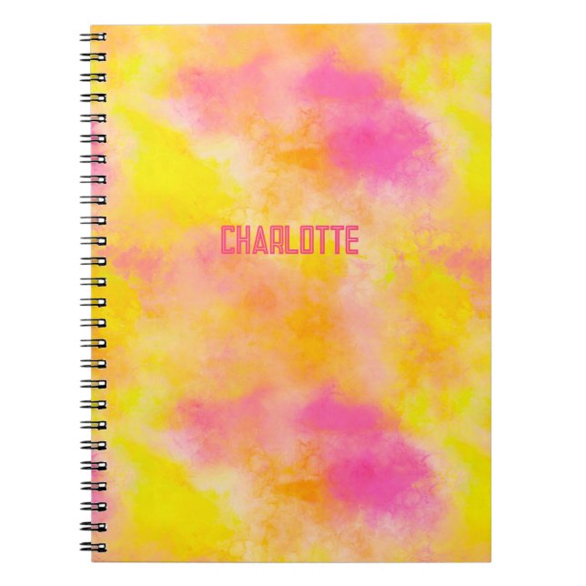 Abstract Colour Gradient Luminous Joy Personalised Notebook (Front)