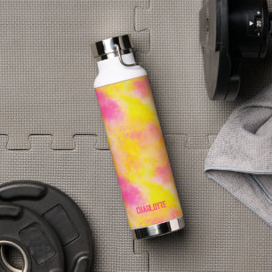 Abstract Colour Gradient Luminous Joy Personalised Water Bottle